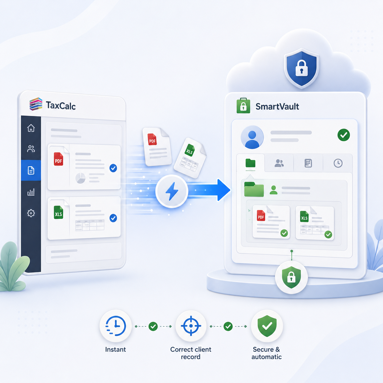 Send instantly from TaxCalc to SmartVault