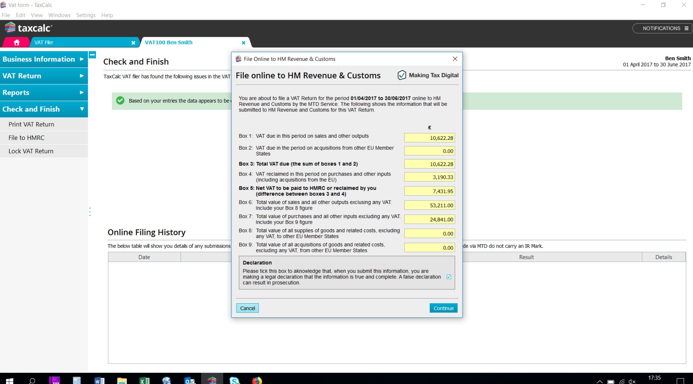 VAT Filer checks