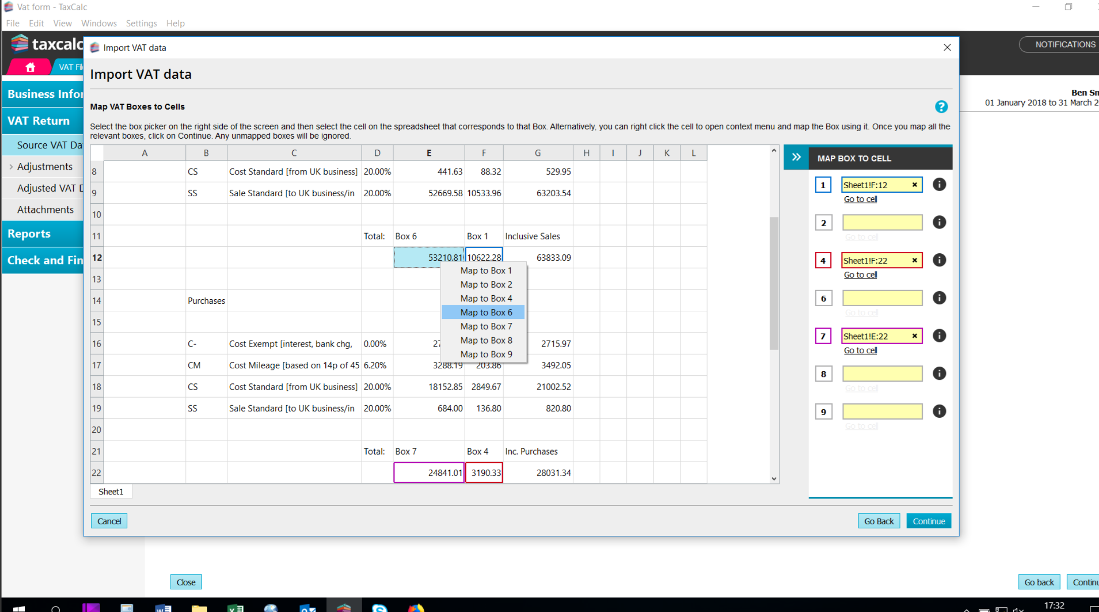 VAT Filer import