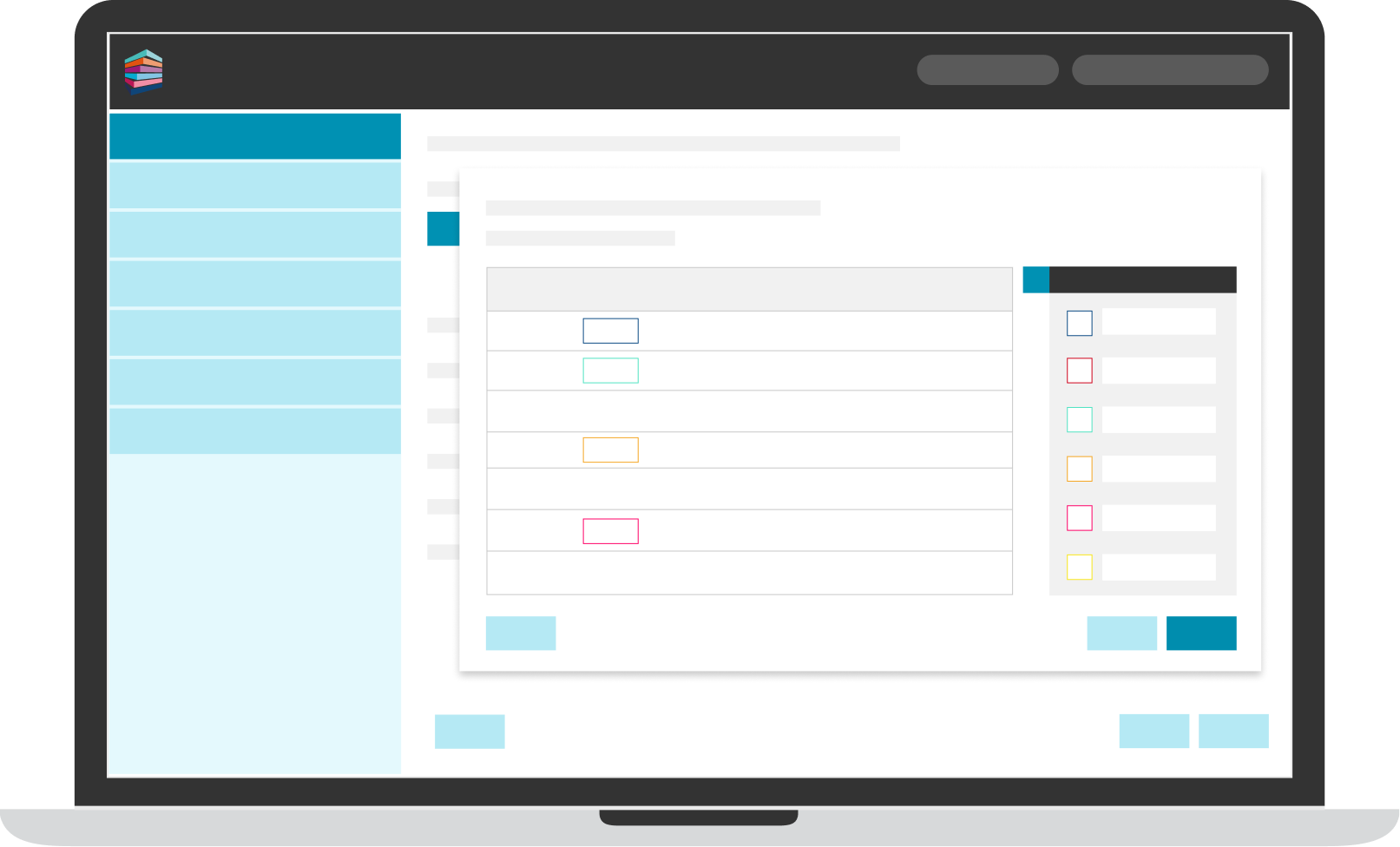 Illustration of the AML Centre UI