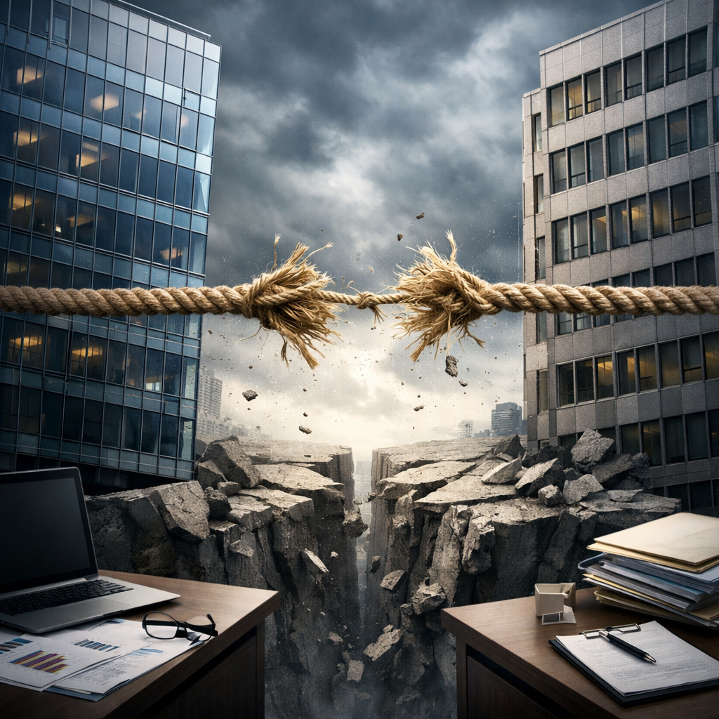 Merging Structures in Tension