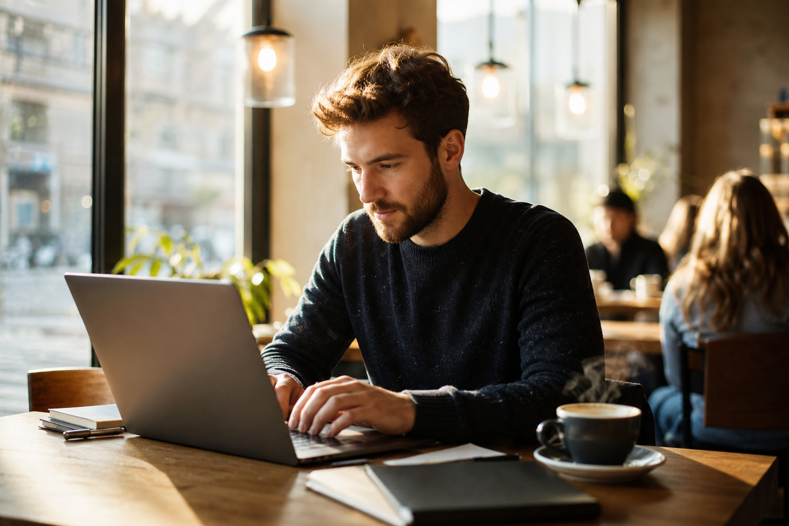 Person Working on Laptop