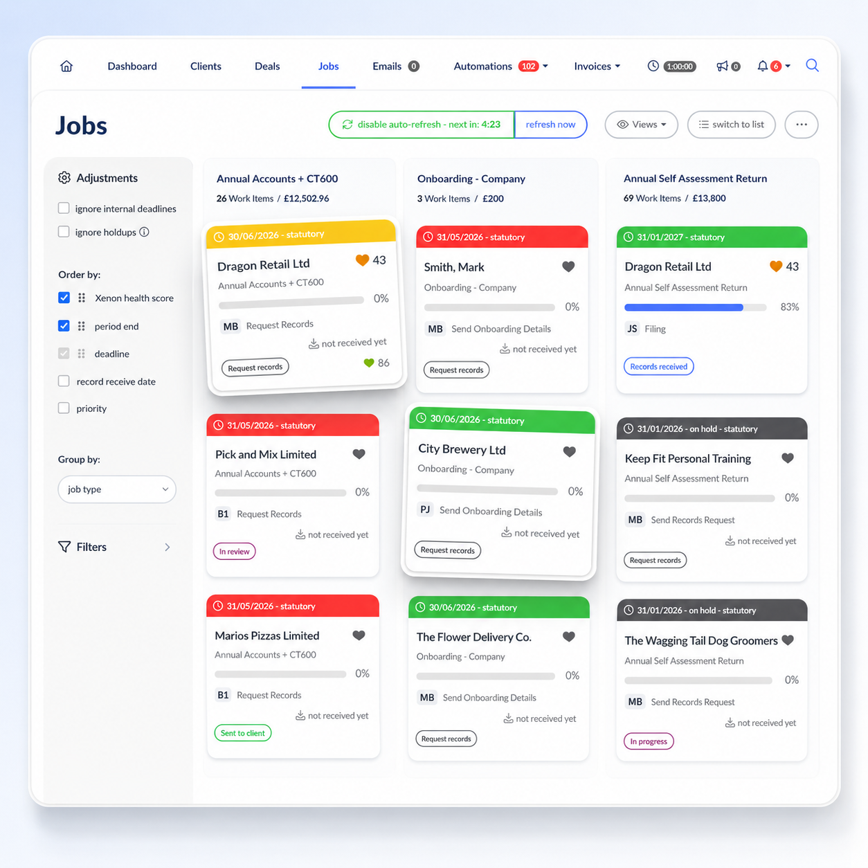 Engager Kanban Board