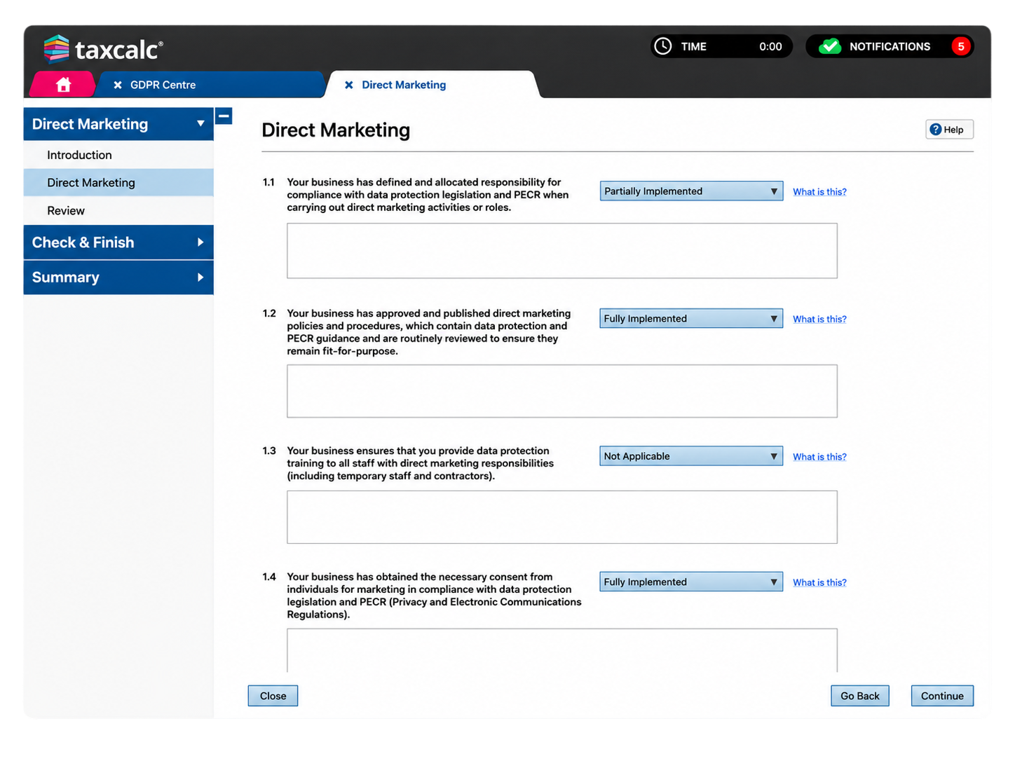 TaxCalc - GDPR Centre