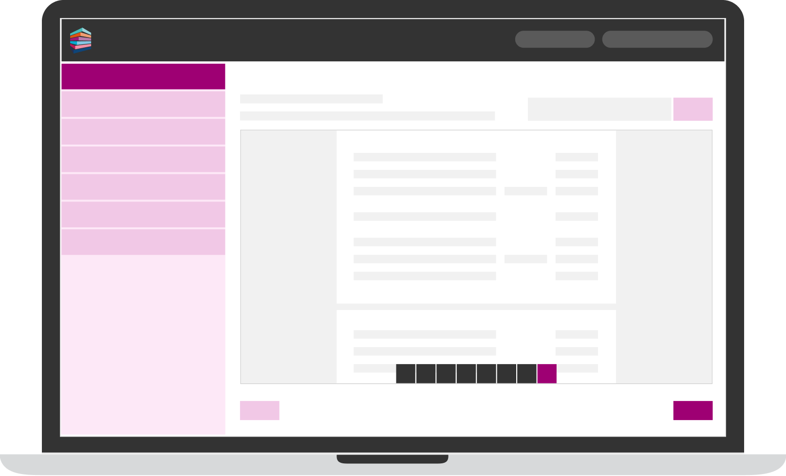 Accounts Production 1 - Simplified interface