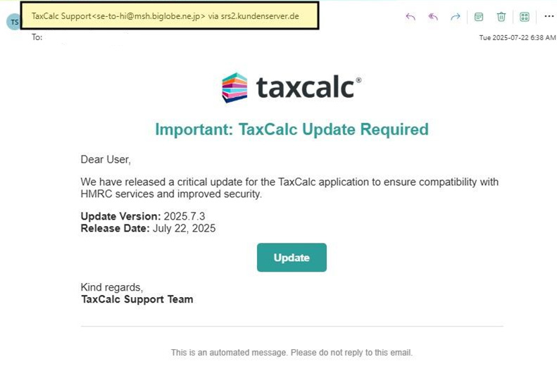 phishing email example