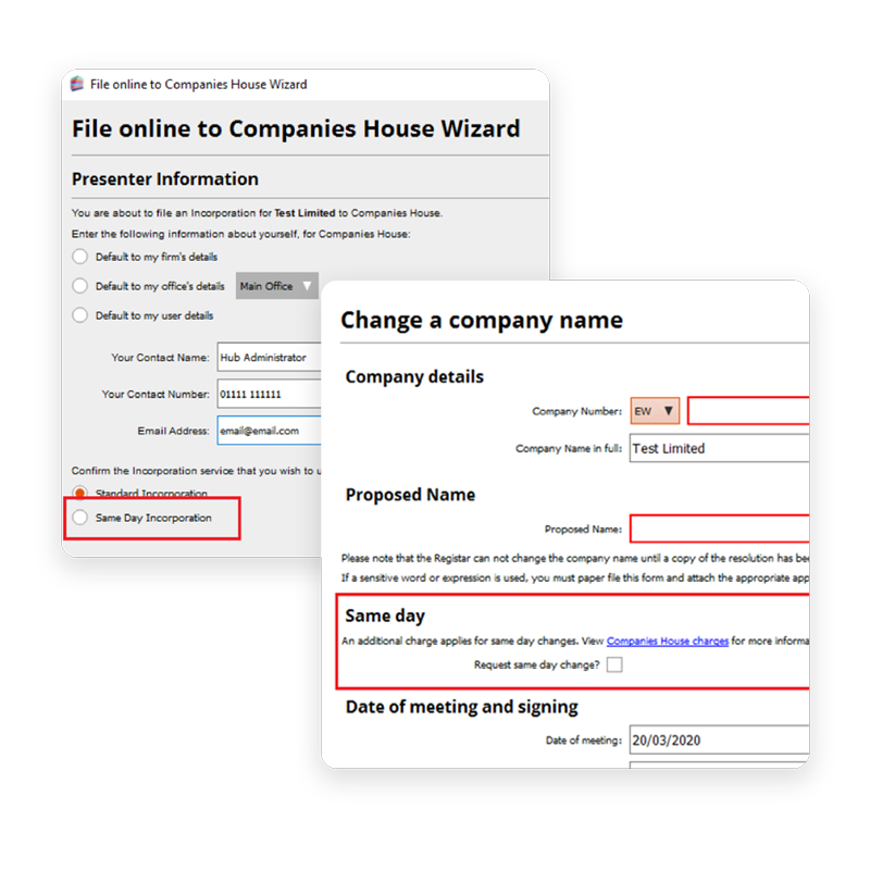 Companies House forms