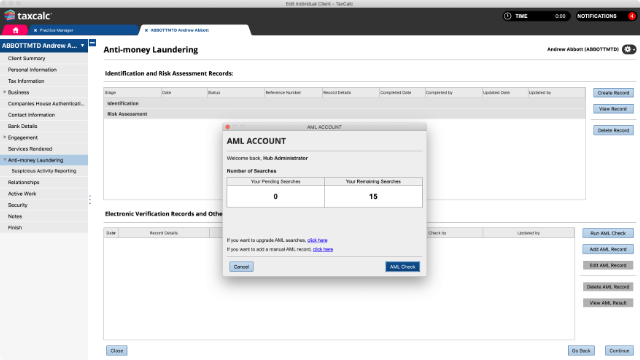 AML ID Checking from TaxCalc